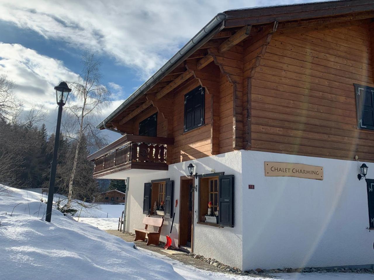 Chalet Charming Grächen Buitenkant foto